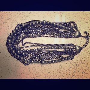 Multi chain and ball necklace